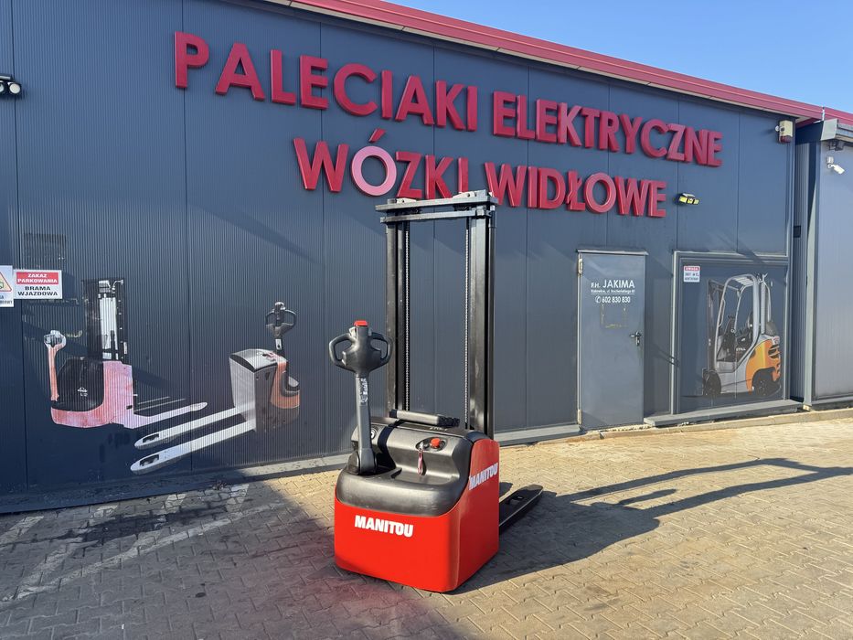Paleciak elektryczny Manitou 1000 kg 340 cm wózek sztaplarka