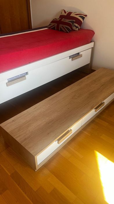 Cama Dupla de Solteiro com 6 gavetas