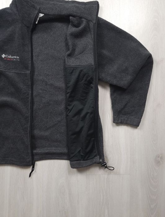 Columbia Full Zip Fleece Jacket Charcoal Men's L (XM6387)