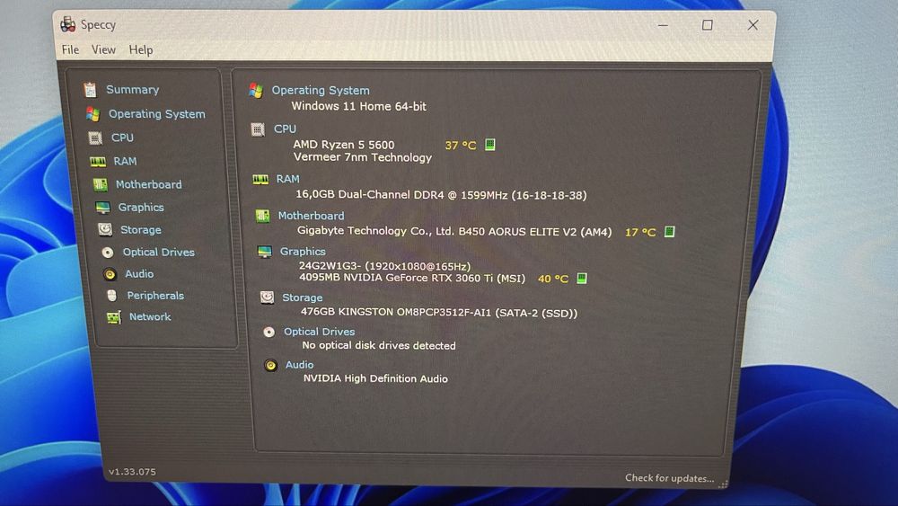 Komputer do gier RTX 3060Ti/Ryzen 5 5600/16GB RAM/500GB NVMe