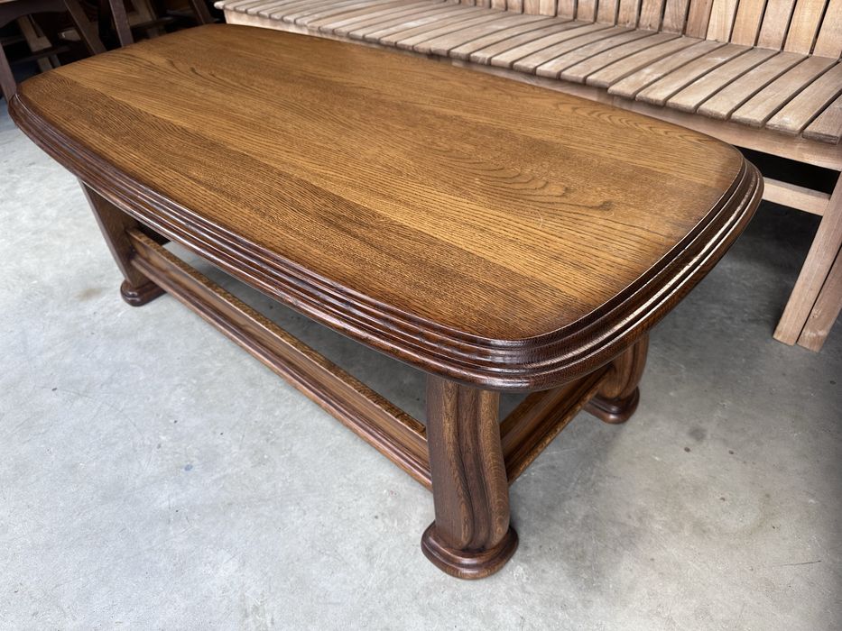 Ława 100% drewno z rattanem 130cm