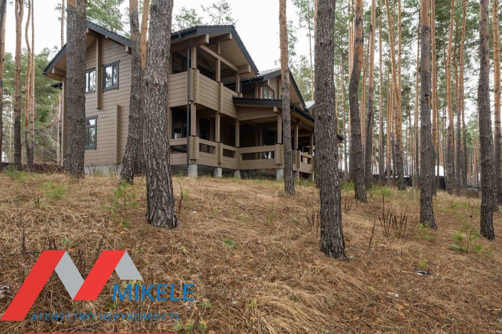 Без% Котедж з брусу Хонка 510 м2, ділянка 63 сот., смт. Глеваха