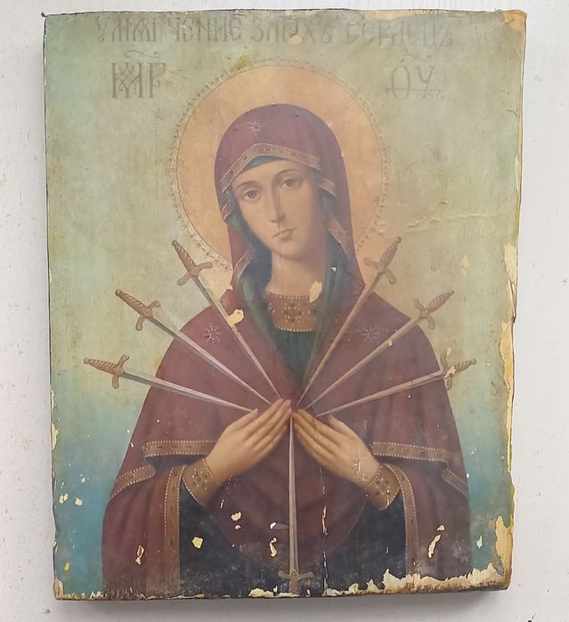 Икона Богородица Умягчение злых сердец старинная