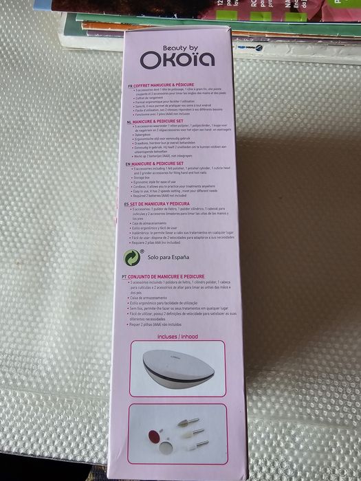 Manicure & Pedicure Elétrico Okoïa – Kit Completo com 5 Acessórios