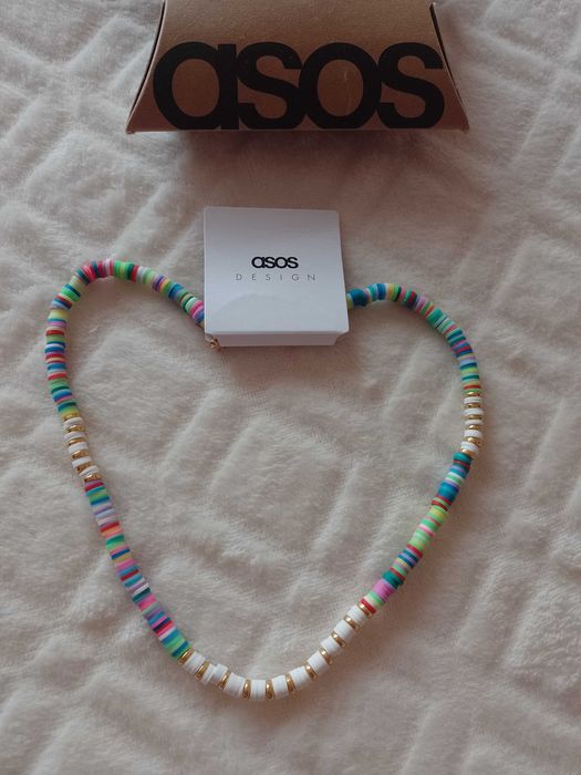 ASOS/ Ekskluzywny, tęczowy Naszyjnik z Londynu, NOWY