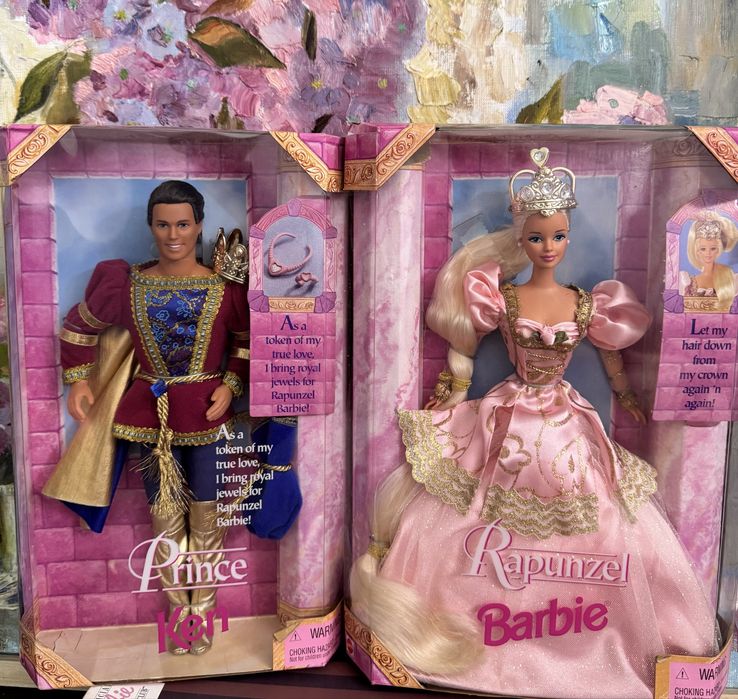 Rapunzel Barbie and Prince Ken Барбі колекційна