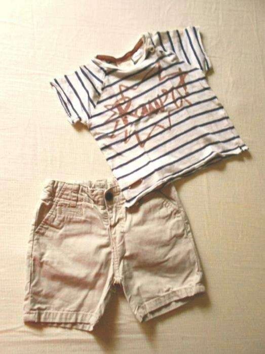 Calção com 2 T-shirts -12/18