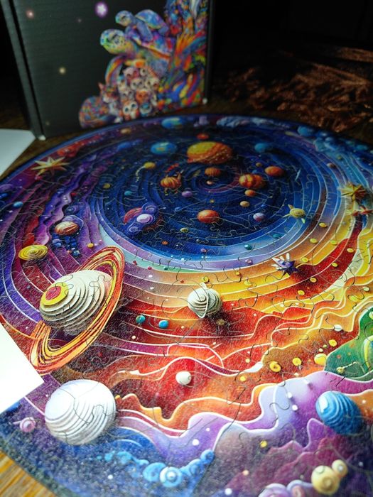 Дерев'яні пазли космос, головоломка