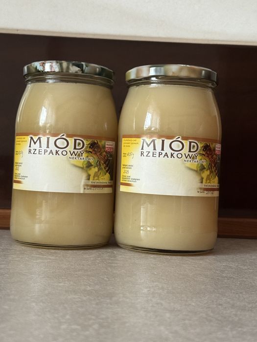 Miód rzepakowy - 2 słoiki