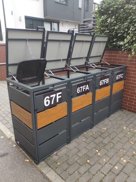 Zabudowa koszy na śmieci, montaż.