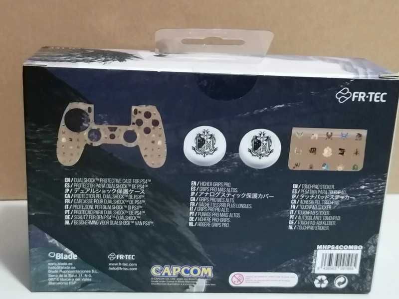 Capa Protetora + Grips + Sticker: Monster Hunter para Comando PS4!