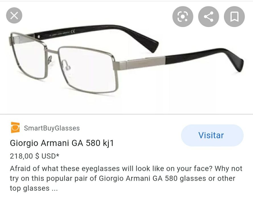 Óculos armação Giorgio Armani