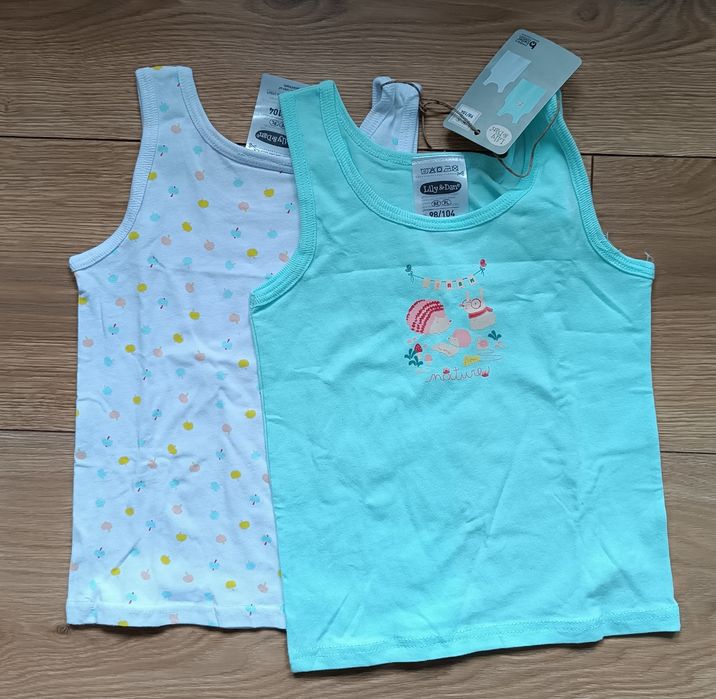 Podkoszulki dziewczęce 98/104 nowe