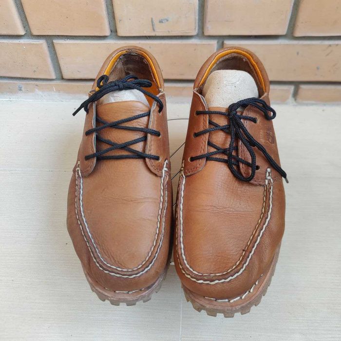 Timberland jackson's landing moc toe oxford rust full grain