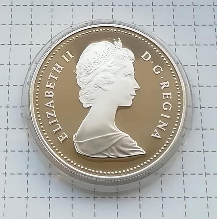 Канада 1 долар 1982р.СРІБЛО.ПРУФ. 100 років місту Реджайна.