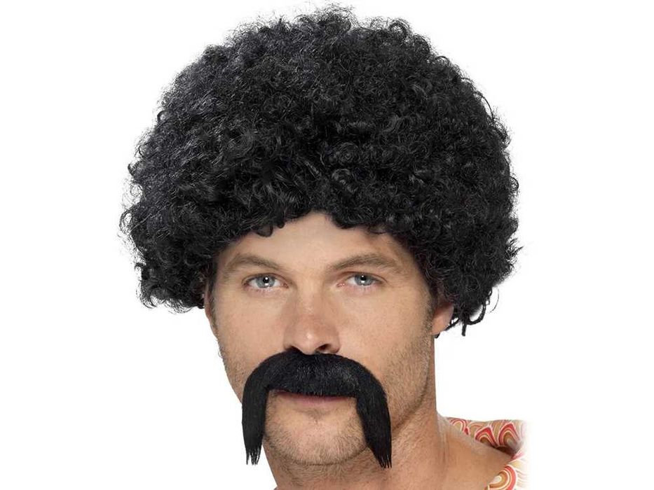 Peruka Afro Kręcone Czarne Włosy Halloween Karnawał Impreza Bal