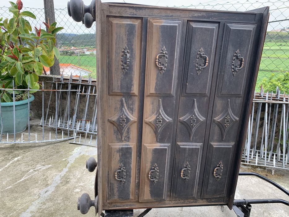 Quarto completo cama e mobília Rústica