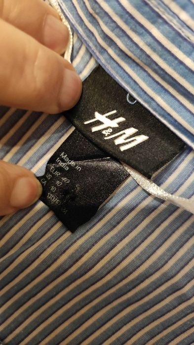 H&M Bluzka tunika w paski niebieskie roz 40