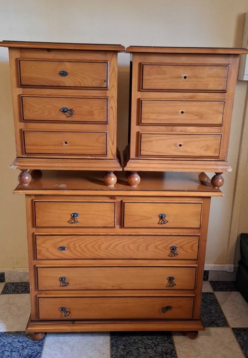 Conjunto 3 armários com gavetas, para renovação