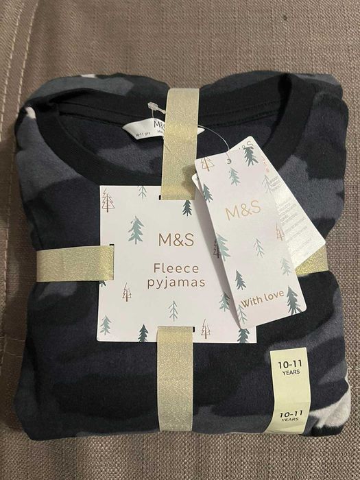 Флісова тепла подарункова піжама Marks&Spencer пижама 9/10 11/12 12/13