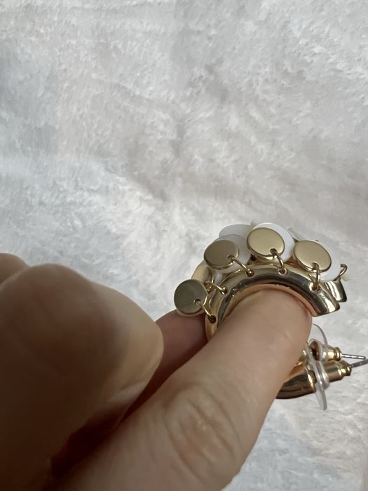 Kolczyki masa perłowa eleganckie szykowne old money boho etno classy