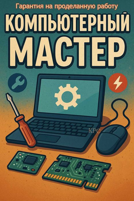Компьютерный мастер, ремонт компьютера, ноутбука, установка WINDOWS