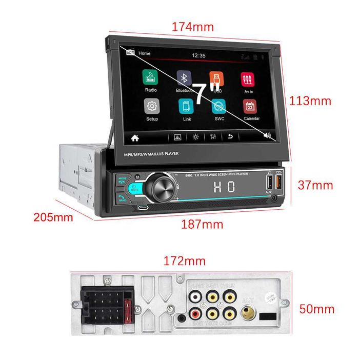 radio 1 din ecra 7 Bluetooth  Opel VW Audi BMW SEAT