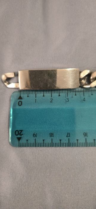 Pulseira robusta de prata 925 maciça  de corrente cubana, robusta.