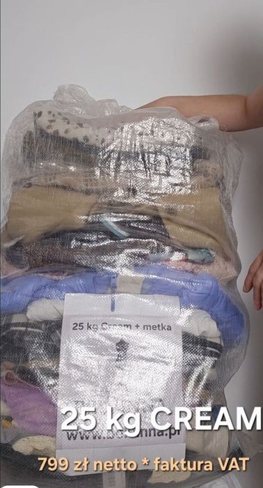 Odzież używana 25 kg Cream plus metka