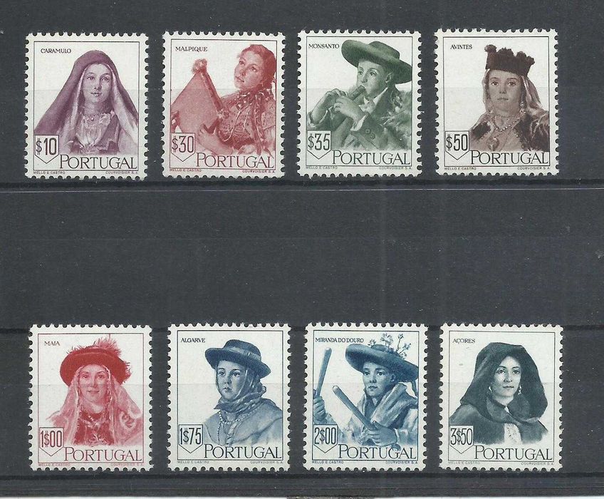 Selos portugueses – Série Costumes Portugueses, novos - 1946