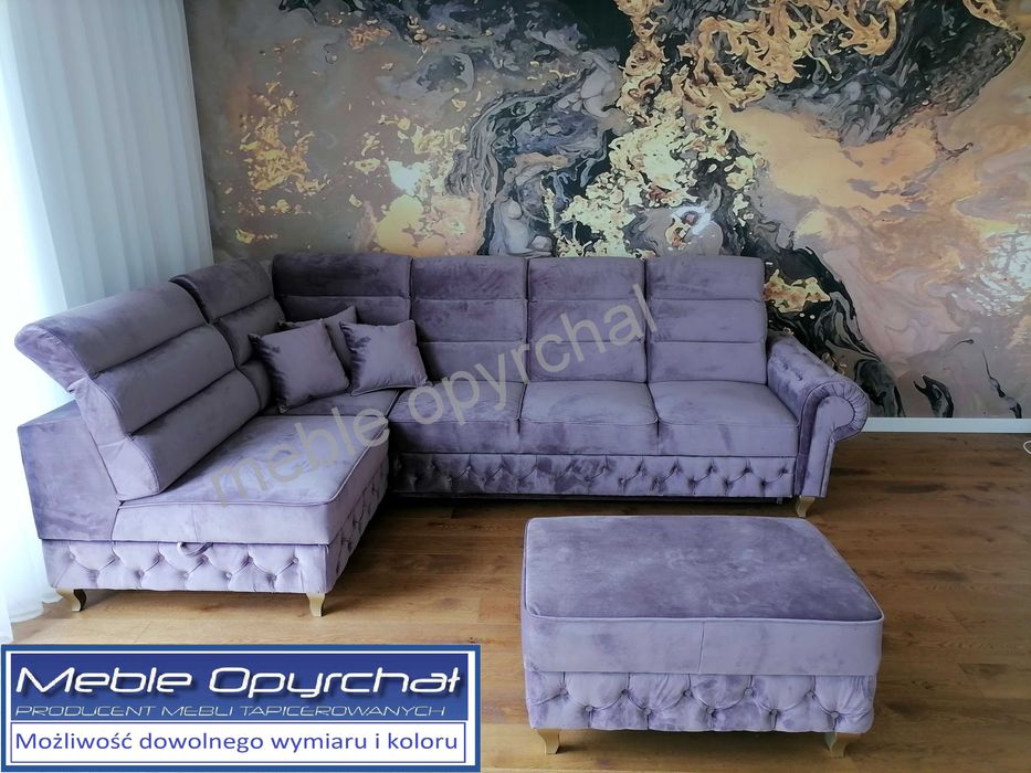 PRODUCENT!! NOWOŚĆ!! piekny wrzosowy narożnik złote dodatki NR.431