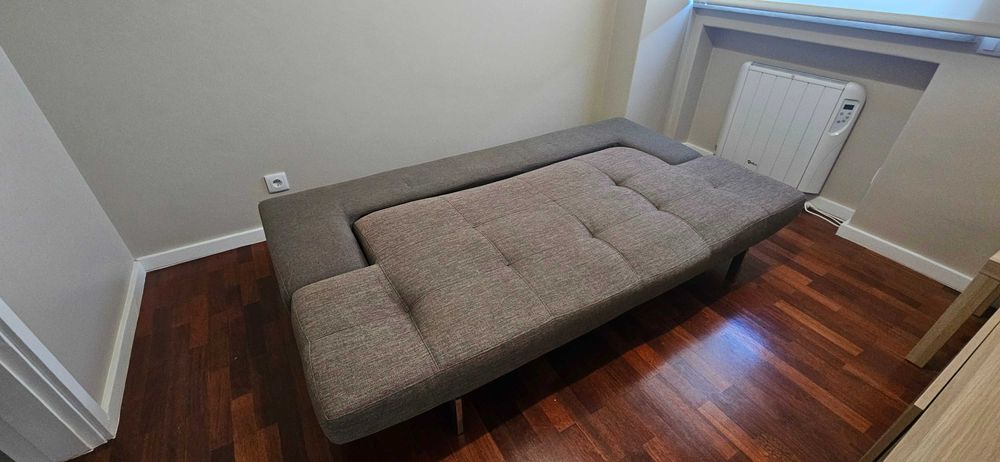 Sofá cama em tecido