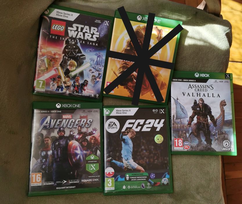 Gry Xbox One Xbox Series X FC 24 Marvel Avengers Lego Saga Skywalkera