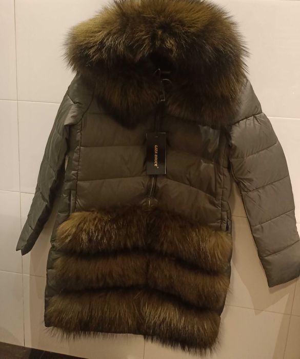 Płaszcz zimowy damski khaki jenoty