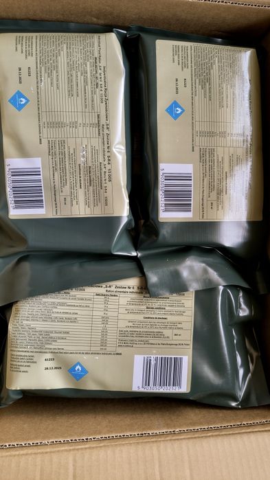 Racje żywnościowe, wojskowe, SRG - 3 szt. DOS 1/3