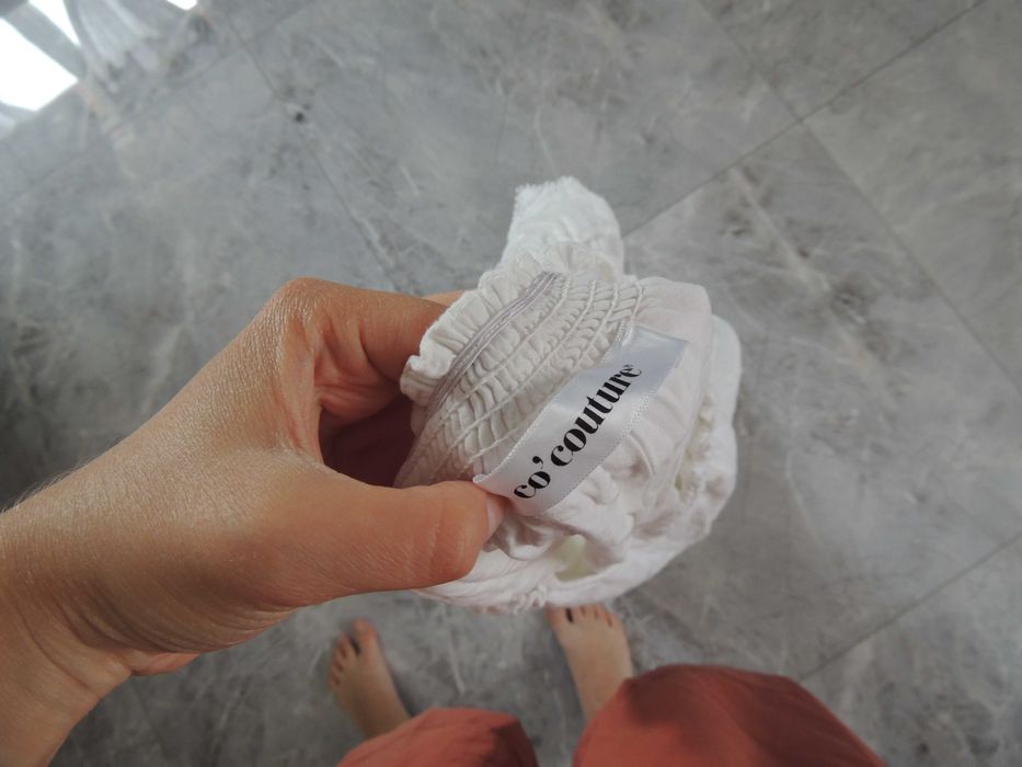 biała bawełniana zwiewna sukienka co'couture L/XL wiskoza