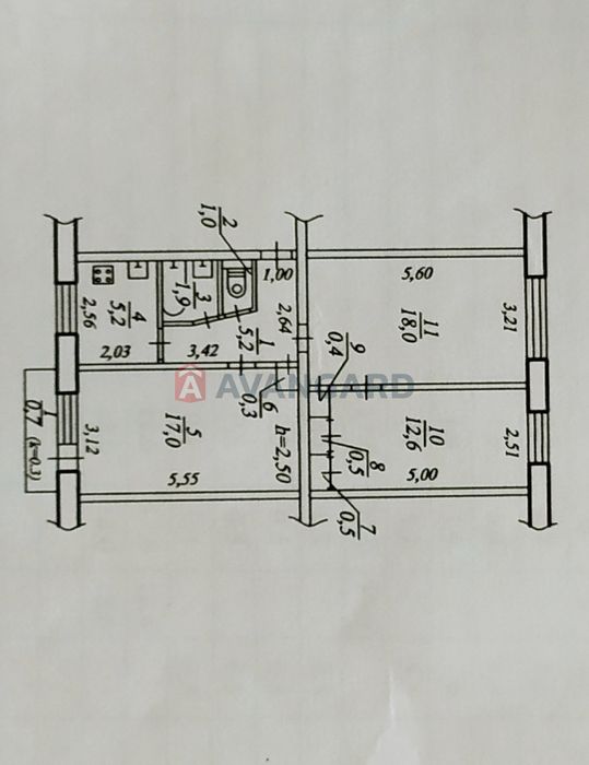 3-roms leilighet, 63 m²
