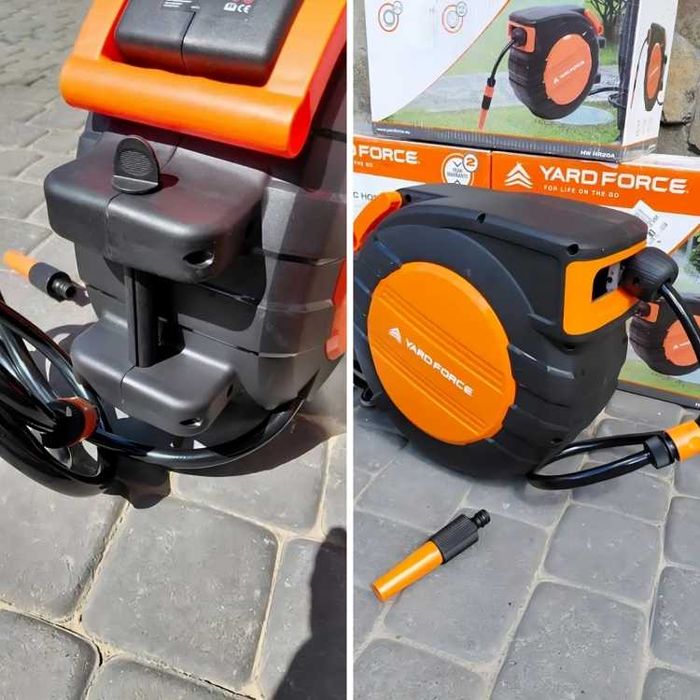 Розпродаж! Автоматична катушка для шланга Садовий шланг Автоматична катушка з пружинним приводомYard Force HW HR20A, 20 м — настінна, новий