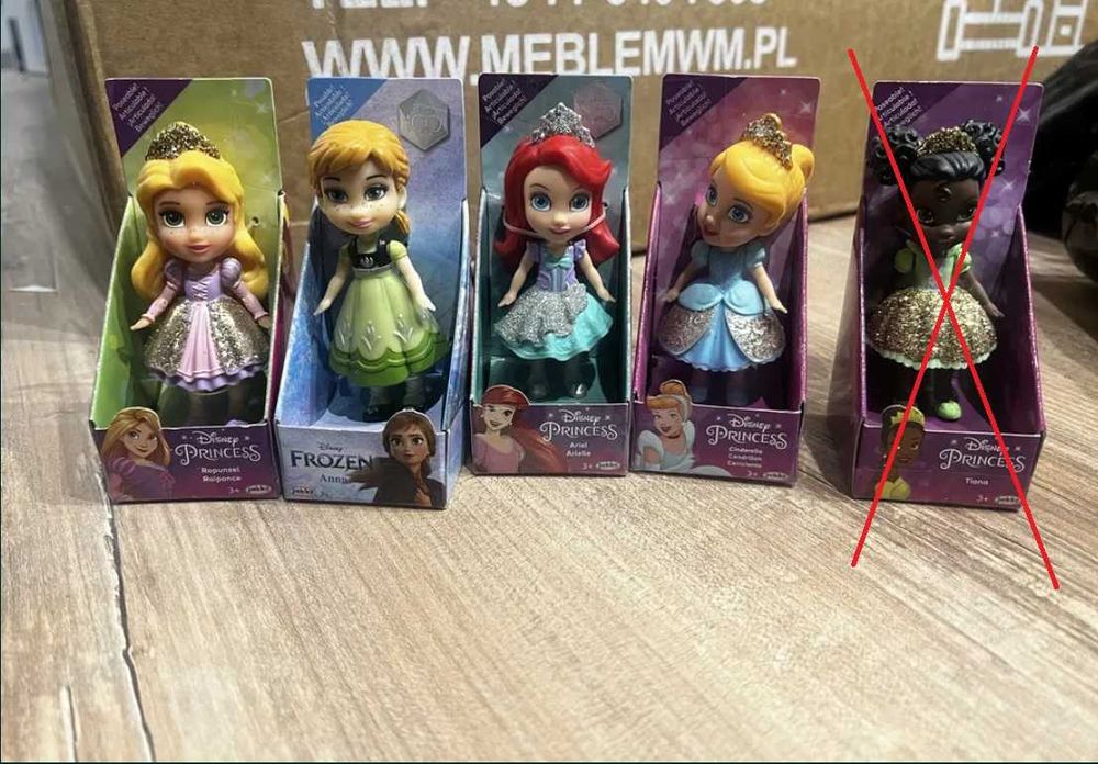 Laleczki disney, figurki anna, rapunzel, cinderella, ariel nowe