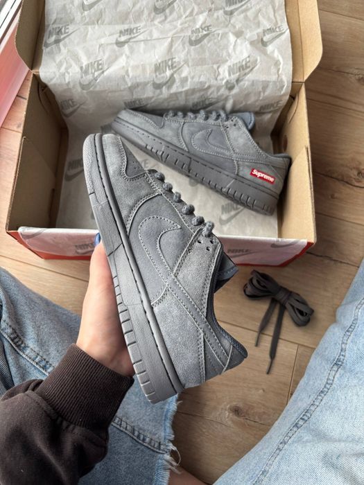 36-45 Nike SB Dunk Low x Supreme Grey