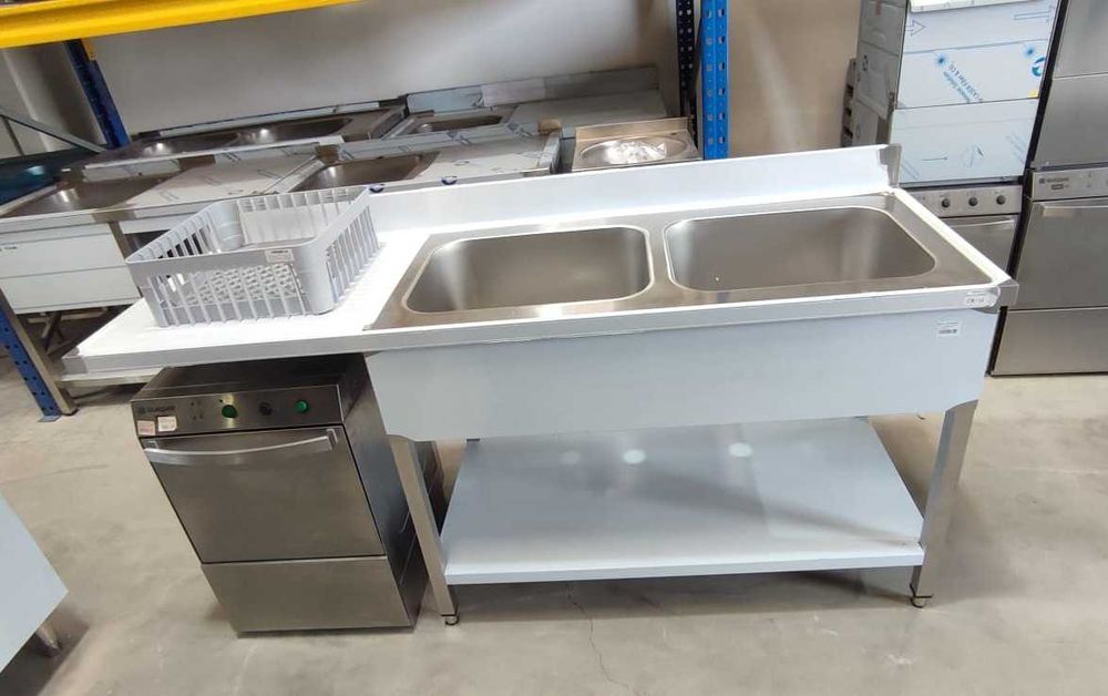 Bancada com 2 pios + Espaço para Máquina de Lavar - NOVA