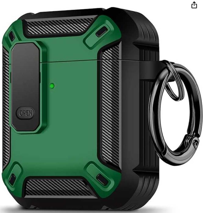 Etui AirPods 3 case obudowa na słuchawki bezprzewodowe Czarno Zielone