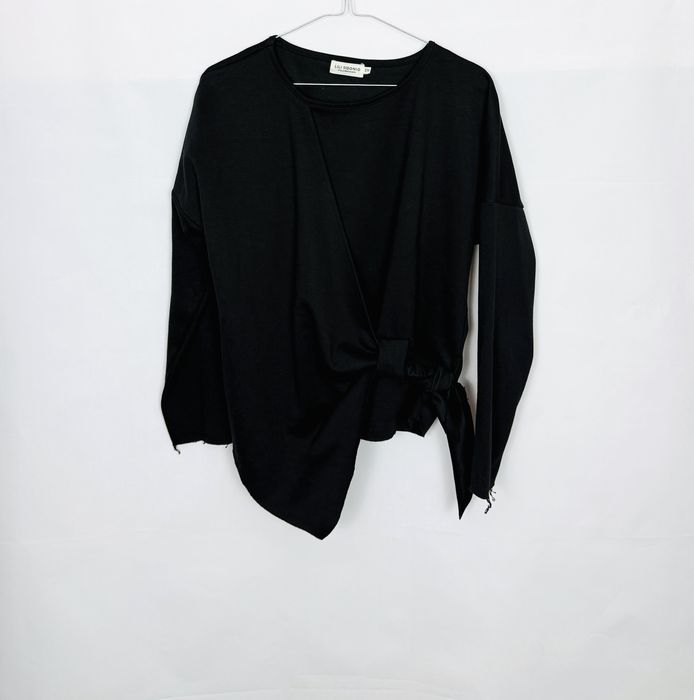 Czarna bluzka z wiązaniem S/M 36/38
