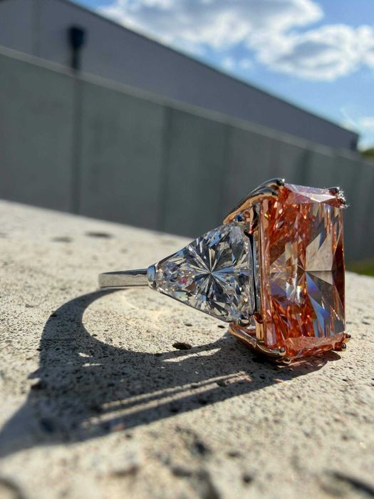 Fancy Vivid PINK - Pierścionek CVD 8,08ct p.13