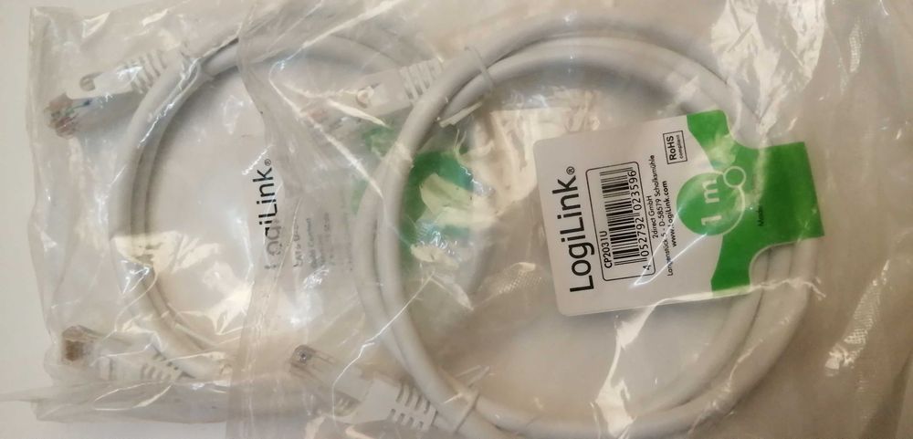 4 cabos Ethernet NOVOS, nunca usados
