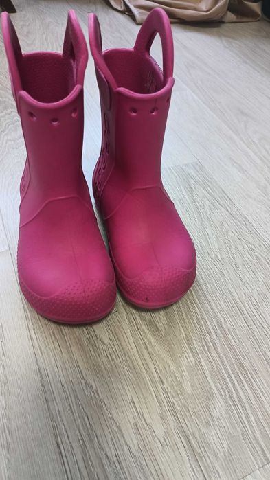 Продам дитячі гумові чоботи Crocs рожеві 30 розмір