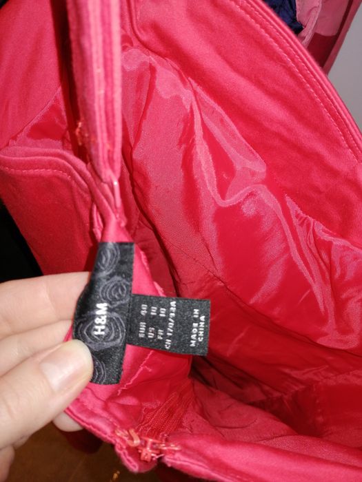 Sukienka malinowa h&m