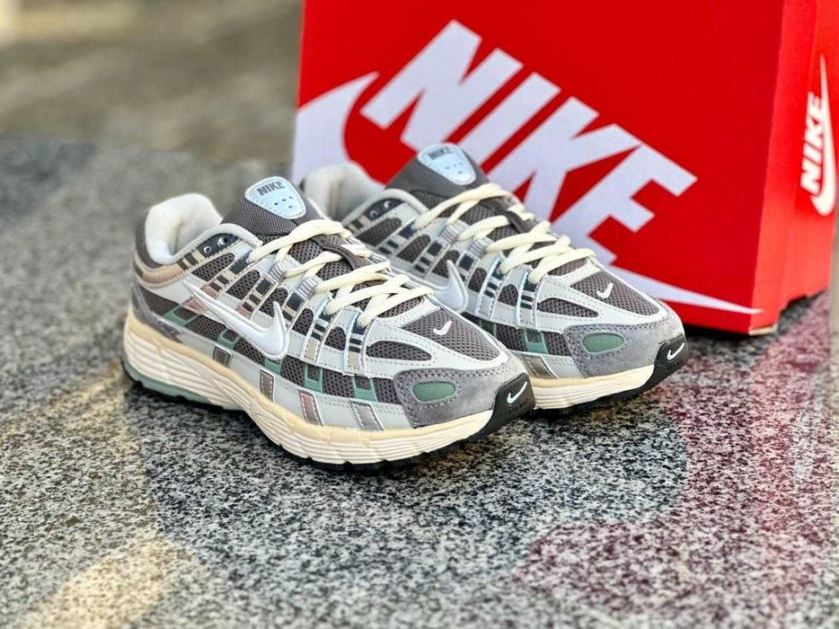 Кроссовки Жіночі Nike P6000  Flat Pewter/ Grey Beige Green/Кросівки Жіночі Найк p 6000