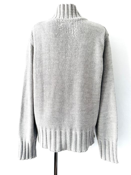Męski sweter golf firmy Oxide rozmiar 42 szary rozpinany ciepły