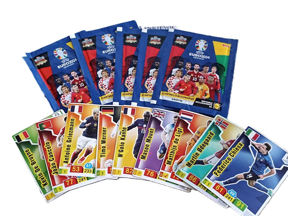 5 Saquetas e 9 Topps futebol EURO 2024